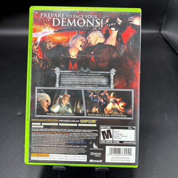 Devil May Cry 4‎ Xbox 360 Complete CIB - Picture 8 of 8